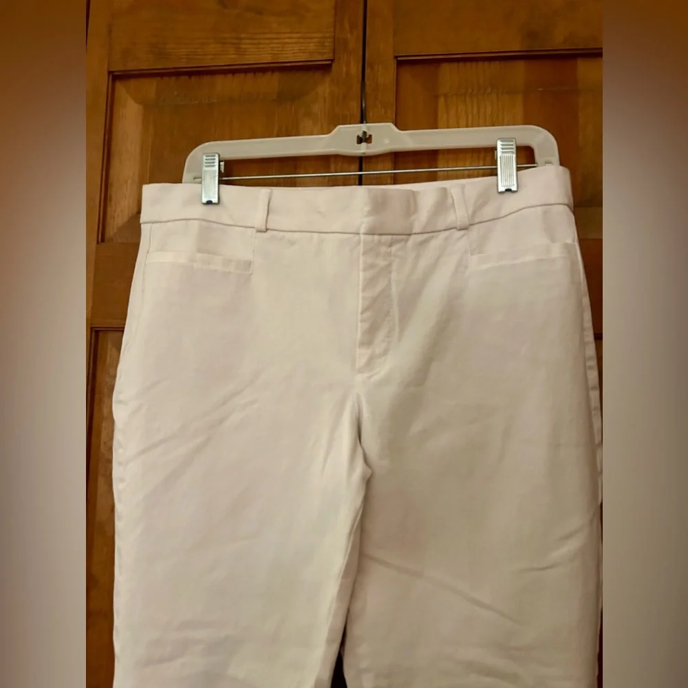 Banana Republic Women’s Sz 10 Cream Colored Sloan Crop Pants Great Closet Staple